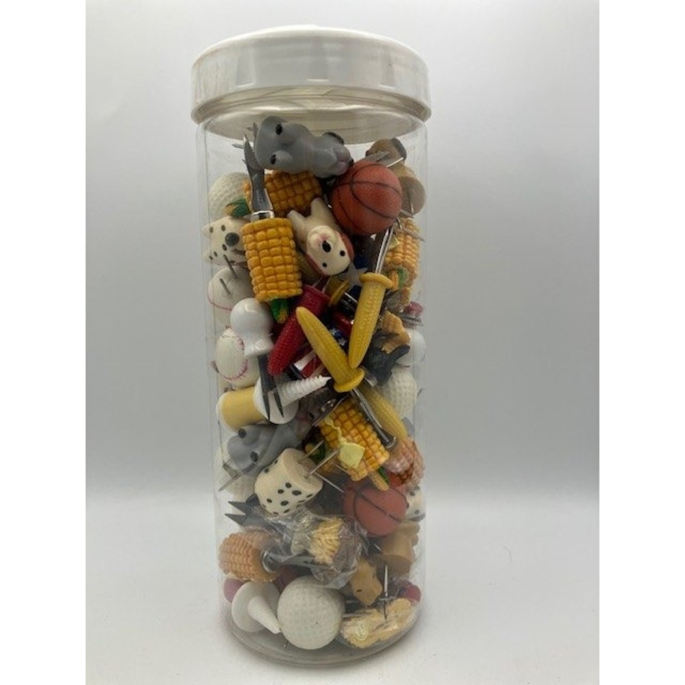Granny's Collection of Corn on the Cob Skewers and Container.‎  Various themes.